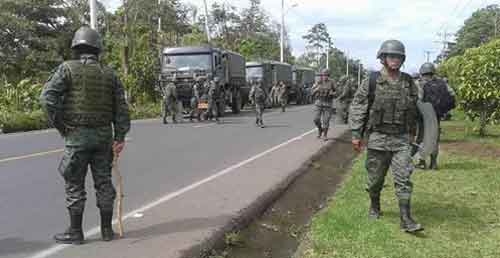 ltima hora: Se reporta movimiento de militares en va Macas-Puyo