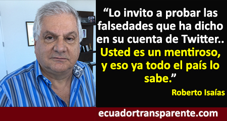 Roberto Isaas responde a Rafael Correa sobre supuesta reunin con Carlos Pareja Yannuzzelli