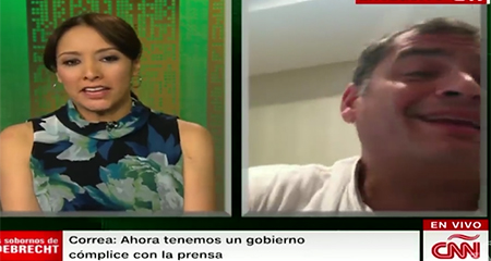 Correa desconoce a periodista Gabriela Fras, en entrevista con CNN (Video)