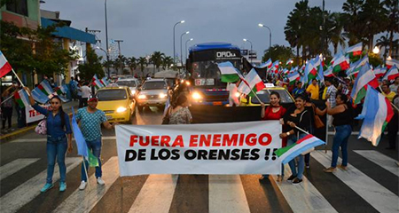 Marcha ciudadana impidi ingreso de expresidente Rafael Correa a Machala (Video)