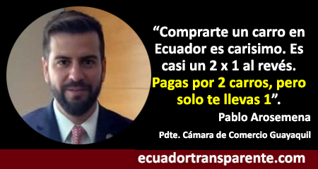 Presidente de Cmara de Comercio de Guayaquil explica alto costo de comprar vehculos en Ecuador