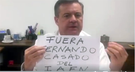 Andrs Pez promueve campaa Fuera Fernando Casado del IAEN (Video)