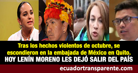 Gobierno de Lenn Moreno dio salvoconducto para que Gabriela Ribadeneira y otros salgan a Mxico