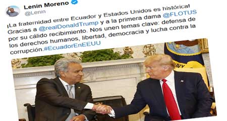 Lenn Moreno pas de simpatizante de Fidel Castro a reunirse con Donald Trump