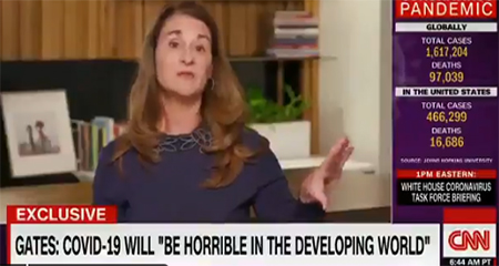 Melinda Gates en CNN, toma como ejemplo a Ecuador de lo que puede pasar en frica, por pandemia de coronavirus