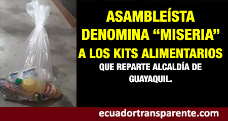 Asamblesta se queja por kits de alimentos que entrega Alcalda de Guayaquil (Video)