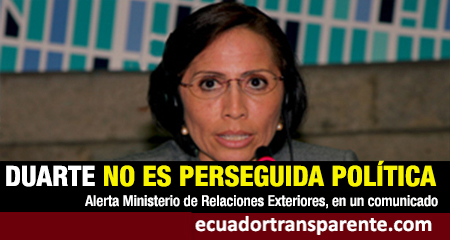 Ecuador alert a Argentina que exministra Mara de los ngeles Duarte fue sentenciada por el caso Sobornos