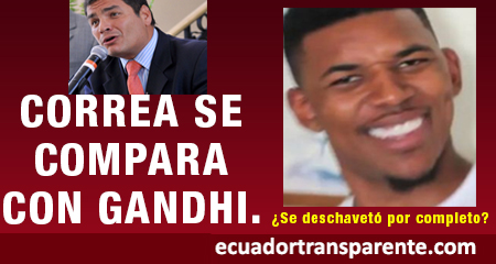 Rafael Correa actúa como troll en twitter, ahora se compara con Mandela y Gandhi